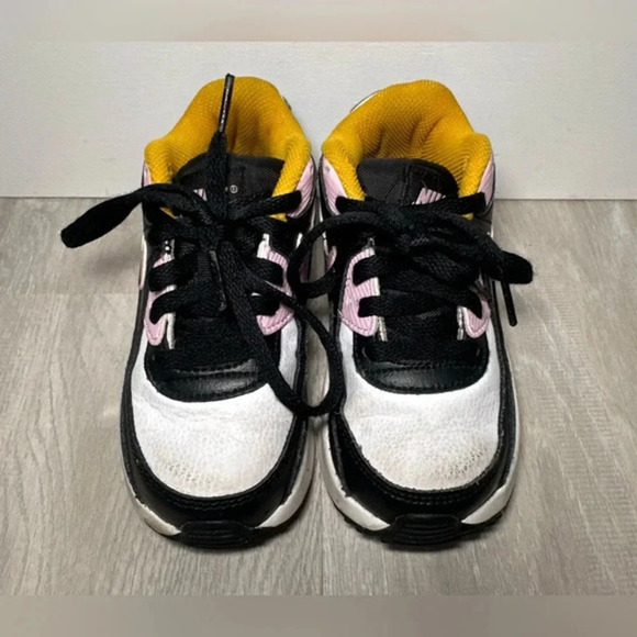 NIKE AIR MAX 90 LTR kids/toddler (GS) BLACK/PINK-WHITE SIZE 9 C - Picture 3 of 6